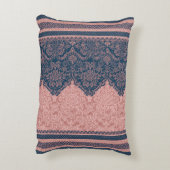 Indigo ink & warm blush AI art Dekokissen (Rückseite(Vertikal))