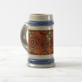 Indigo "Intricate Echoes" Stein 650 ml Bierglas (Vorderseite Links)