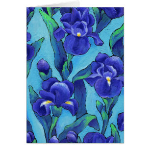 Indigo Irises Ölgemälde