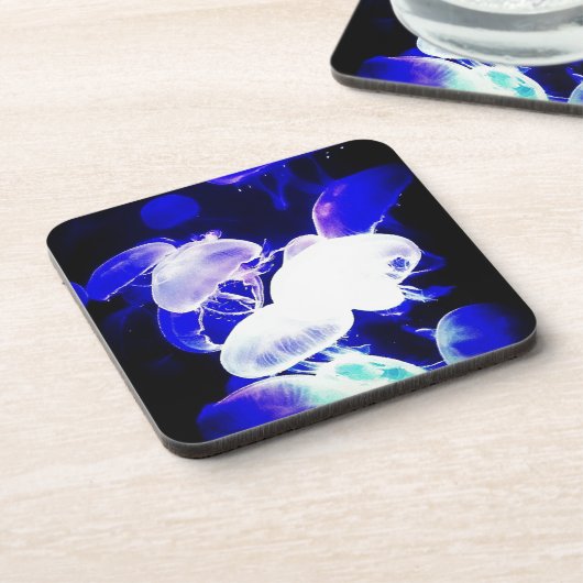 Indigo Jellyfish Untersetzer (Linke Seite)