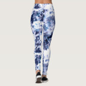 Indigo-Krawatten-Druck-Leggings Leggings (Rückseite)