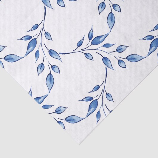 Indigo Leaf Lattice Seidenpapier (Ausschnitt)