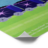 Indigo & Lila Choo Choo Train Poster (Ecke)