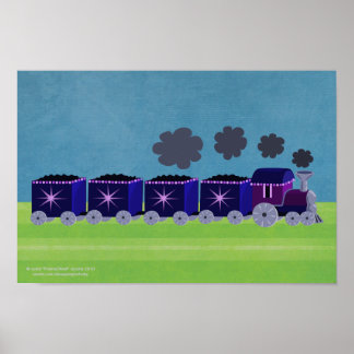 Indigo & Lila Choo Choo Train Poster