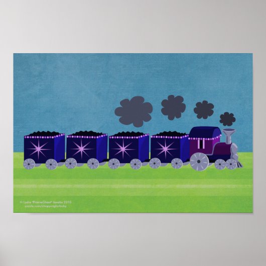 Indigo & Lila Choo Choo Train Poster (Vorne)