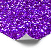 Indigo lila Glitzer Poster (Ecke)