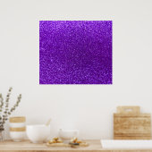 Indigo lila Glitzer Poster (Küche)