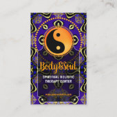 Indigo Lila Orange Yin Yang Balance Visitenkarte (Vorderseite)