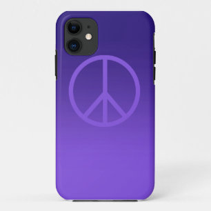 Indigo Lila Peace Sign iPhone 11 Hülle