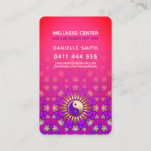 Indigo Lila & Pink Yin Yang Holistic Asana Yoga Visitenkarte (Rückseite)