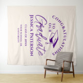 Indigo Linen gratuliert unserem Graduate Chic Wandteppich (Beispiel (Horizontal))