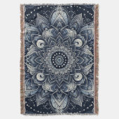Indigo Mandala Decke (Vorderseite Vertikal)