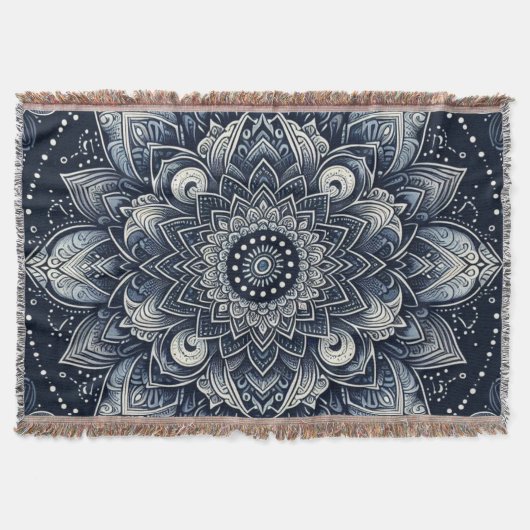 Indigo Mandala Decke (Vorderseite)