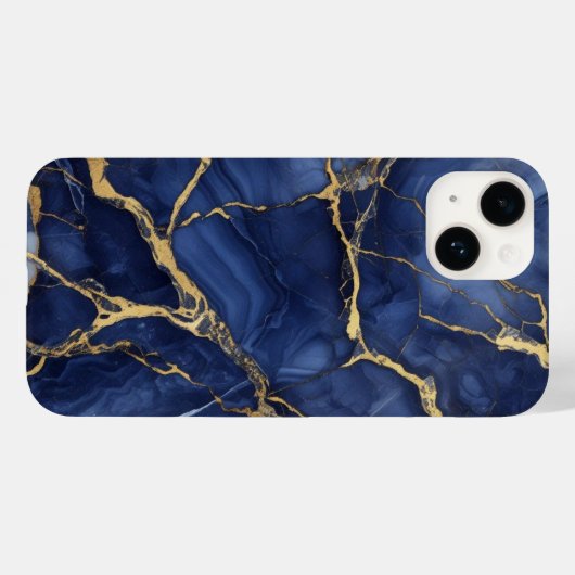 Indigo Marble Case-Mate iPhone Hülle (Rückseite (Horizontal))