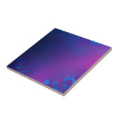 Indigo-Marine lila abstraktes Kunstwerk Fliese (Seite)