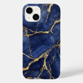 Indigo Marmor Case-Mate iPhone 14 Hülle