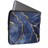Indigo-Marmor Laptopschutzhülle (Vorne Rechts)