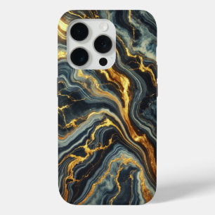 Indigo-Marmor mit goldenen Streifen Case-Mate iPhone Hülle