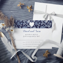 Indigo Meadow Wildblumen Pattern Wedding