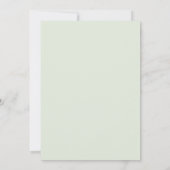Indigo-Mint-Krankz-Hochzeit Einladung (Rückseite)