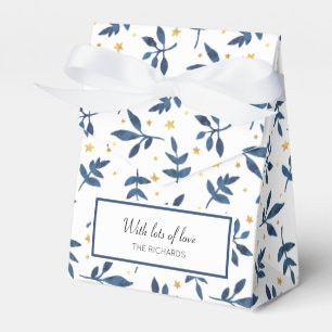 Indigo mit goldenen Imitaten Geschenkschachtel