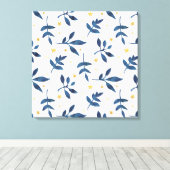 Indigo mit goldenen Imitaten Leinwanddruck (Insitu (Holzboden))