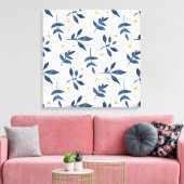 Indigo mit goldenen Imitaten Leinwanddruck (Insitu (Wohnzimmer))