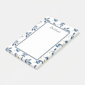Indigo mit goldenen Imitaten Post-it Klebezettel (angewinkelt)