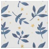 Indigo mit goldenen Imitaten Stoff (Nahaufnahme)