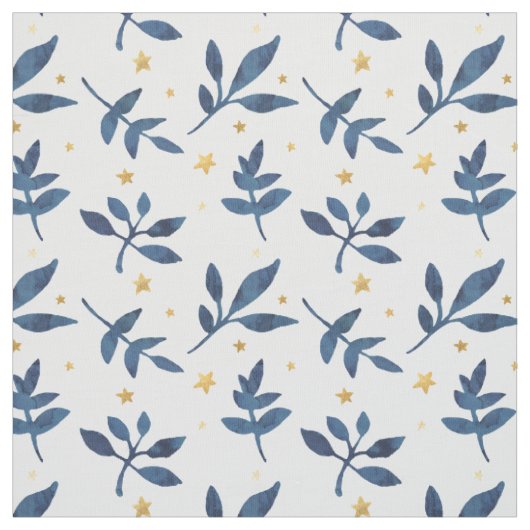 Indigo mit goldenen Imitaten Stoff (Muster)
