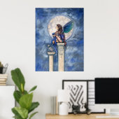 Indigo Moon Fairy und Cat Poster Print (Heimbüro)