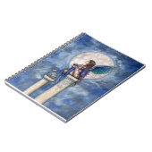 Indigo Moon Fantasy Fairy and Cat Notebook Notizblock (Linke Seite)