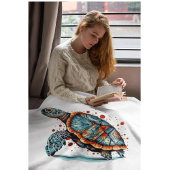 Indigo-Mosaikschildkröte Fleecedecke