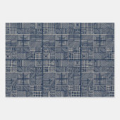 Indigo Mudcloth | Artisan-Mosaik-Set von Geschenkpapier Set (Vorderseite 2)