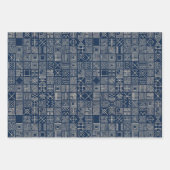 Indigo Mudcloth | Artisan-Mosaik-Set von Geschenkpapier Set (Vorderseite)