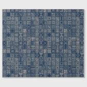 Indigo Mudcloth | Artisan Weave Geschenkpapier (Flach)