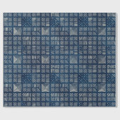 Indigo Mudcloth | Mosaik-Minimalist Geschenkpapier (Flach)
