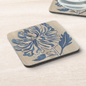 Indigo Mum Getränkeuntersetzer (Linke Seite)