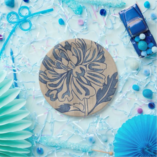 Indigo Mum Pappteller (Party)