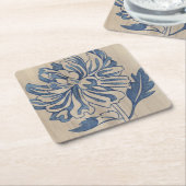 Indigo Mum Rechteckiger Pappuntersetzer (angewinkelt)