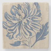 Indigo Mum Steinuntersetzer (Vorderseite)