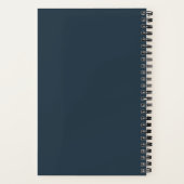 Indigo Navy Blue Classic Monogram Notizblock (Rückseite)