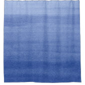 Indigo Navy Blue Ombre Wasserfarbmuster Duschvorhang (Vorderseite)