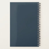 Indigo Navy Blue Split Year Spiral Weekly Planer (Rückseite)