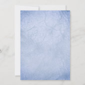 Indigo Navy Midnight Blue Floral Wedding Einladung (Rückseite)