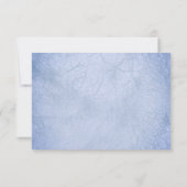 Indigo Navy Midnight Blue Flowers Wedding RSVP Karte (Rückseite)