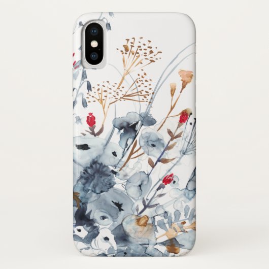 Indigo & Ochre - Aquarellfarben-Blume Case-Mate iPhone Hülle (Rückseite)