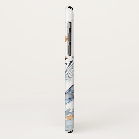 Indigo & Ochre - Aquarellfarben-Blume Case-Mate iPhone Hülle (Hinten/Links)