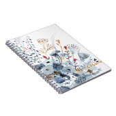 Indigo & Ochre - Aquarellfarben-Blume Notizblock (Rechte Seite)