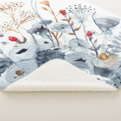 Indigo & Ochre - Aquarellfarben-Blume Sherpadecke (3/4)